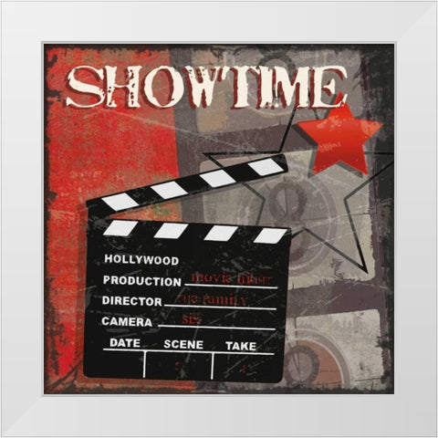 SHOWTIME White Modern Wood Framed Art Print by Smith, Sandra