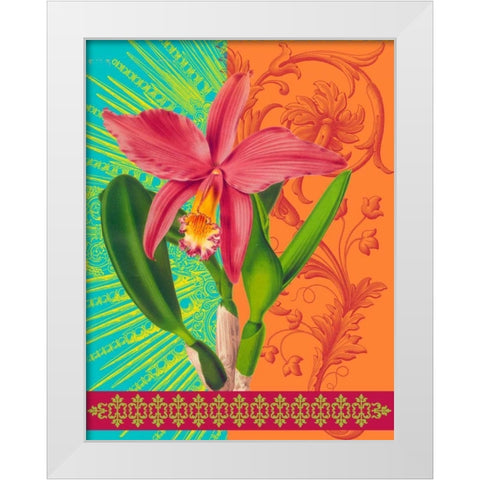 Radiant Orchid White Modern Wood Framed Art Print by Robertson, Walter