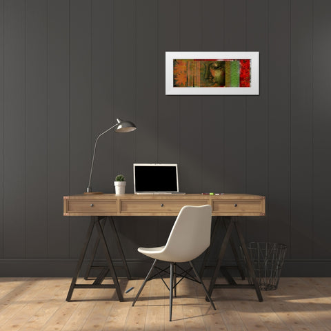 Buddha Story White Modern Wood Framed Art Print by Robertson, Walter