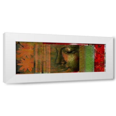 Buddha Story White Modern Wood Framed Art Print by Robertson, Walter