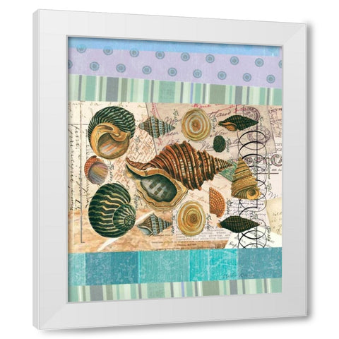 Nautilus Elements White Modern Wood Framed Art Print by Robertson, Walter