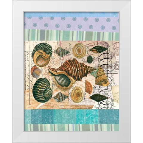 Nautilus Elements White Modern Wood Framed Art Print by Robertson, Walter