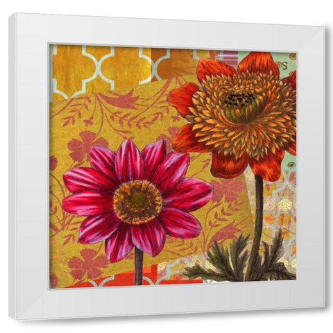 Lattice Garden 2 White Modern Wood Framed Art Print by Robertson, Walter