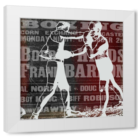 Boxer Story 1 White Modern Wood Framed Art Print by Robertson, Walter
