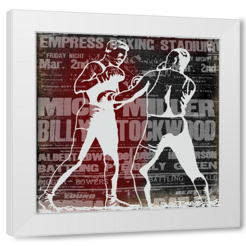 Boxer Story 2 White Modern Wood Framed Art Print by Robertson, Walter
