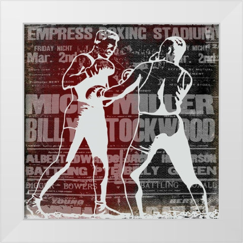 Boxer Story 2 White Modern Wood Framed Art Print by Robertson, Walter