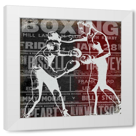 Boxer Story 3 White Modern Wood Framed Art Print by Robertson, Walter