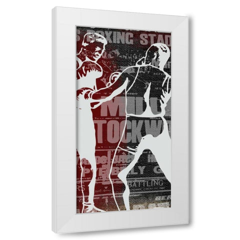 Boxer Panel 2 White Modern Wood Framed Art Print by Robertson, Walter