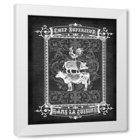 La Cuisine White Modern Wood Framed Art Print by Robertson, Walter