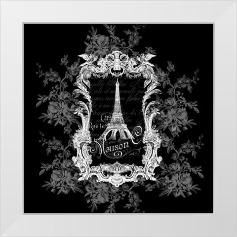 A View of Paris White Modern Wood Framed Art Print by Robertson, Walter