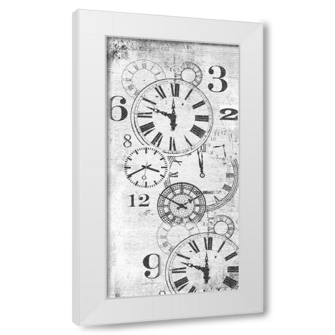 About Time Panel White White Modern Wood Framed Art Print by Robertson, Walter