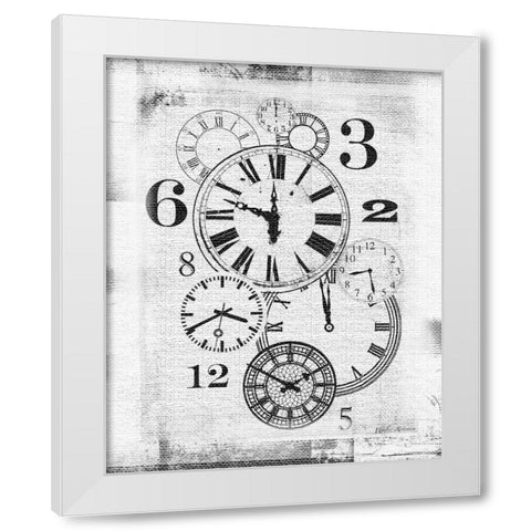 About Time White White Modern Wood Framed Art Print by Robertson, Walter