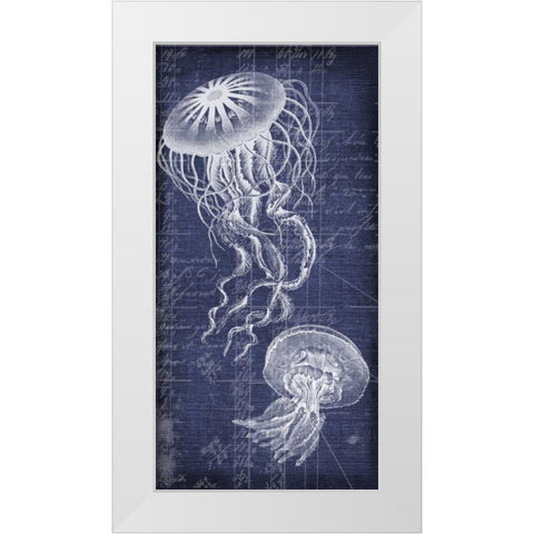 Float Away White Modern Wood Framed Art Print by Robertson, Walter