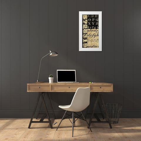 Numbers Game 4 White Modern Wood Framed Art Print by Robertson, Walter