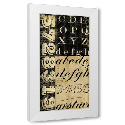 Numbers Game 4 White Modern Wood Framed Art Print by Robertson, Walter