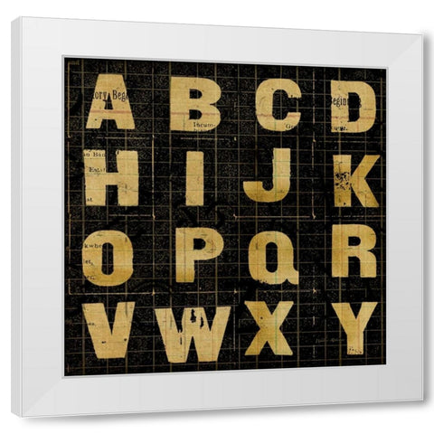 Letter Story 1 White Modern Wood Framed Art Print by Robertson, Walter