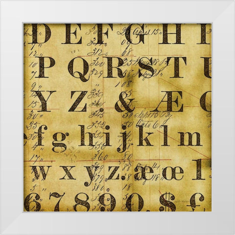 Letter Story 2 White Modern Wood Framed Art Print by Robertson, Walter