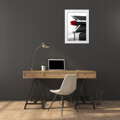 Charcoal Tailfin White Modern Wood Framed Art Print by McCarthy, Matt