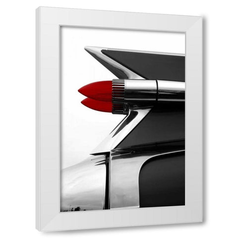 Charcoal Tailfin White Modern Wood Framed Art Print by McCarthy, Matt