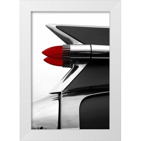 Charcoal Tailfin White Modern Wood Framed Art Print by McCarthy, Matt