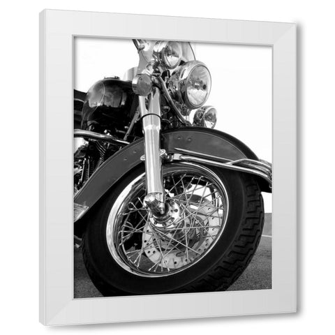 Front Fork White Modern Wood Framed Art Print by McCarthy, Matt