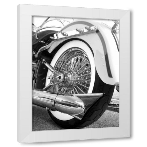 Rear Wheel White Modern Wood Framed Art Print by McCarthy, Matt