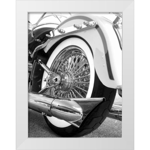 Rear Wheel White Modern Wood Framed Art Print by McCarthy, Matt