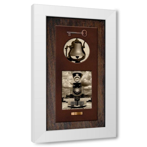 Steam Engine No.7 White Modern Wood Framed Art Print by McCarthy, Matt