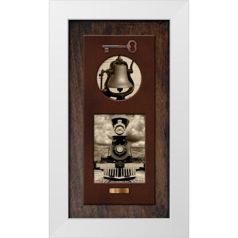 Steam Engine No.7 White Modern Wood Framed Art Print by McCarthy, Matt