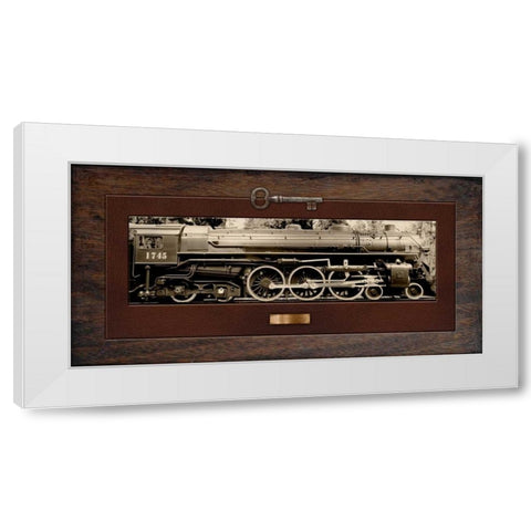 Hudson Steam Engine White Modern Wood Framed Art Print by McCarthy, Matt