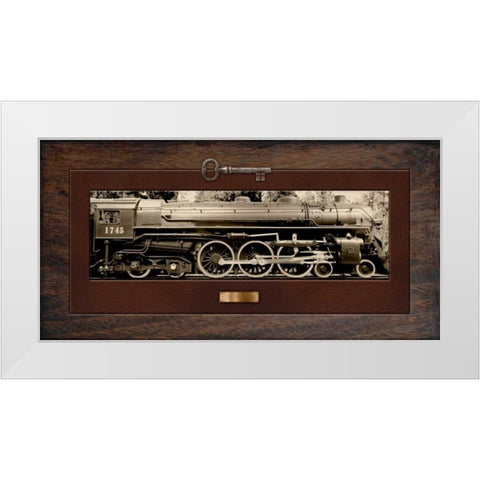 Hudson Steam Engine White Modern Wood Framed Art Print by McCarthy, Matt