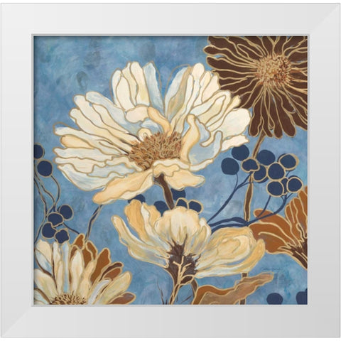 September Garden White Modern Wood Framed Art Print by Sarah, Colleen