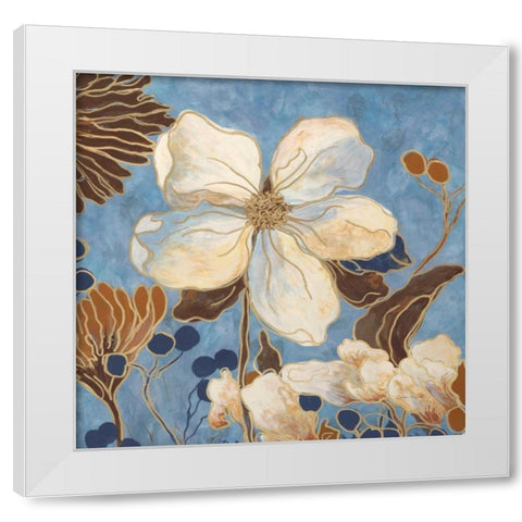 September Garden 1 White Modern Wood Framed Art Print by Sarah, Colleen