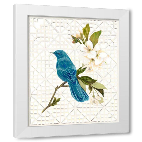 Trellis Song White Modern Wood Framed Art Print by Sarah, Colleen