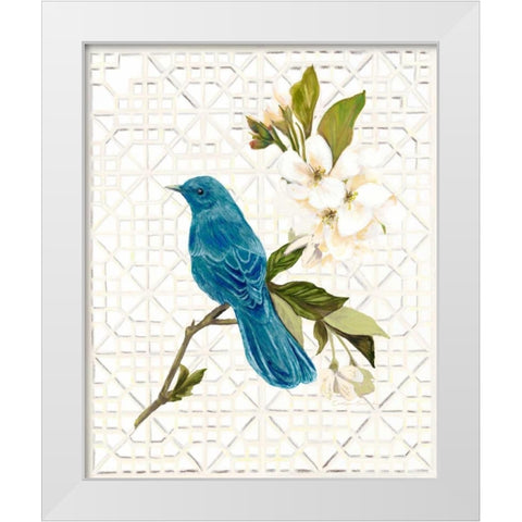 Trellis Song White Modern Wood Framed Art Print by Sarah, Colleen