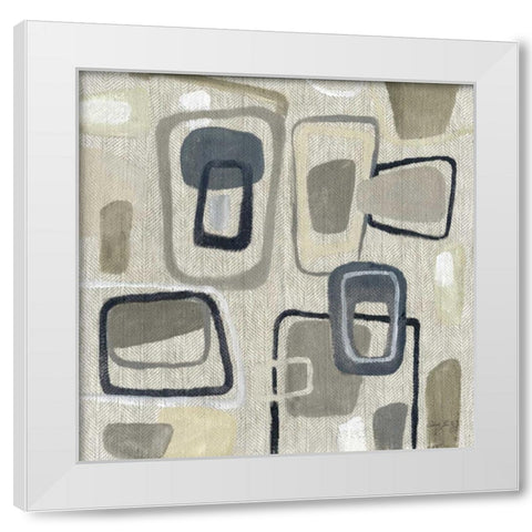 Ottoman 1 White Modern Wood Framed Art Print by Lentz, Edith