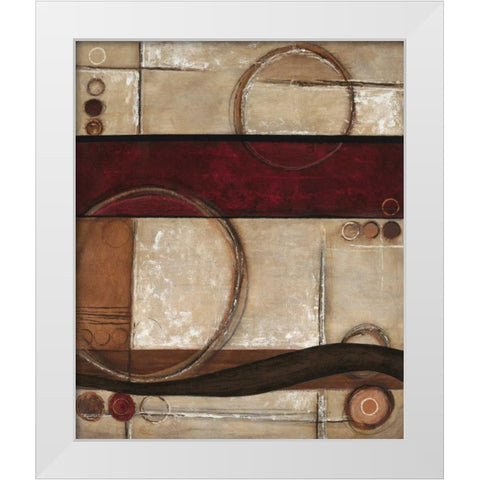 Circular Patterns 2 White Modern Wood Framed Art Print by Dascher, Dennis