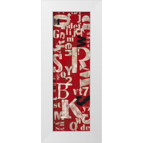 Word Savy 2 White Modern Wood Framed Art Print by Dascher, Dennis