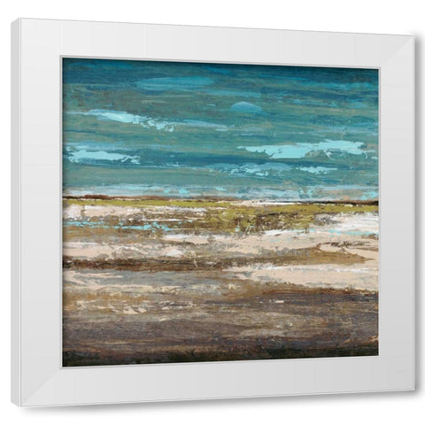 Abstract Sea 1 White Modern Wood Framed Art Print by Dascher, Dennis