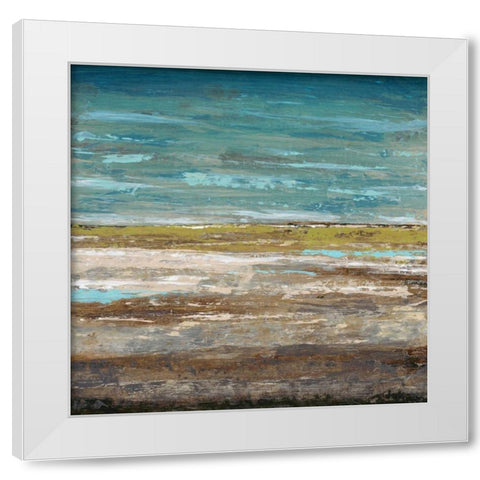 Abstract Sea 2 White Modern Wood Framed Art Print by Dascher, Dennis