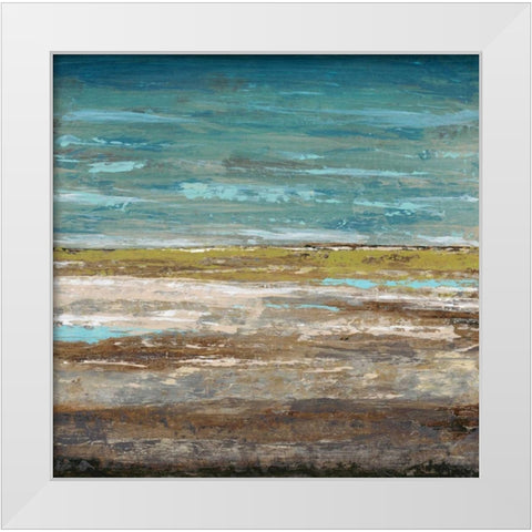 Abstract Sea 2 White Modern Wood Framed Art Print by Dascher, Dennis