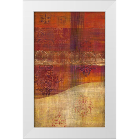 Bombay Silk 1 White Modern Wood Framed Art Print by Dascher, Dennis