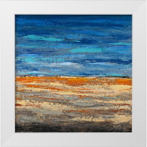 Desert Poppies White Modern Wood Framed Art Print by Dascher, Dennis