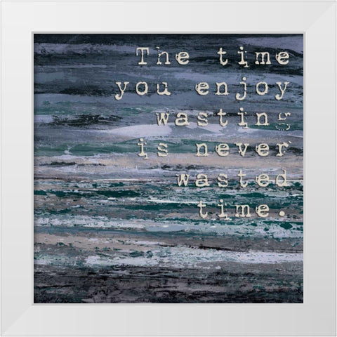 Tropic Typography Gray 2 White Modern Wood Framed Art Print by Dascher, Dennis