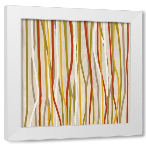 Linear Shift 1 White Modern Wood Framed Art Print by Dascher, Dennis