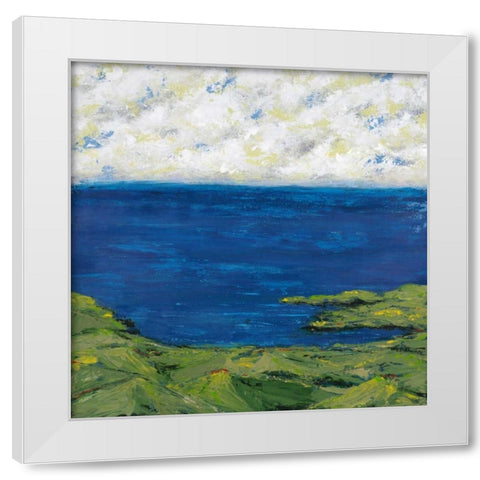 Helix Beach Blue 1 White Modern Wood Framed Art Print by Dascher, Dennis