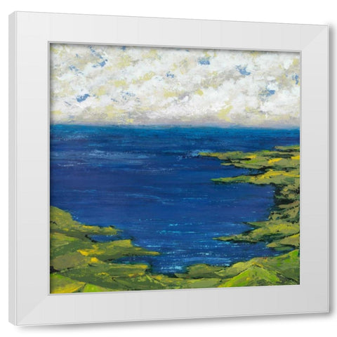 Helix Beach Blue 2 White Modern Wood Framed Art Print by Dascher, Dennis