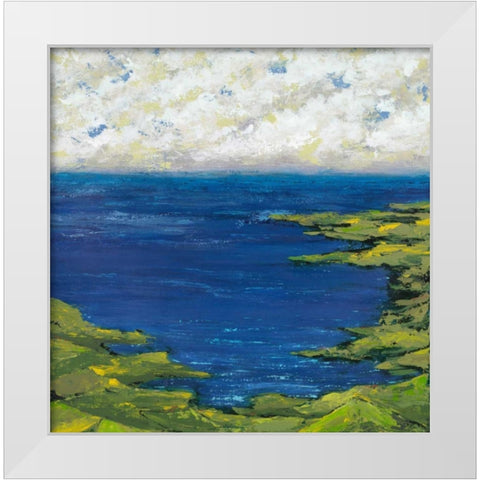 Helix Beach Blue 2 White Modern Wood Framed Art Print by Dascher, Dennis