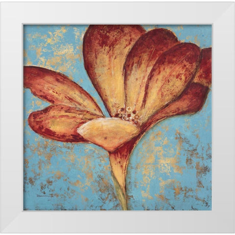 Contemporary Floral 1 White Modern Wood Framed Art Print by Dascher, Dennis