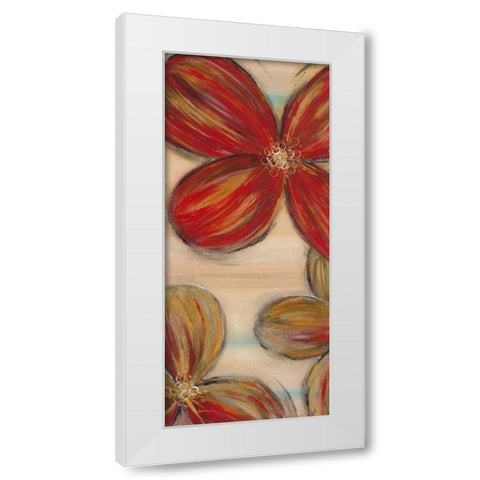 Scarlet Glory 1 White Modern Wood Framed Art Print by Dascher, Dennis